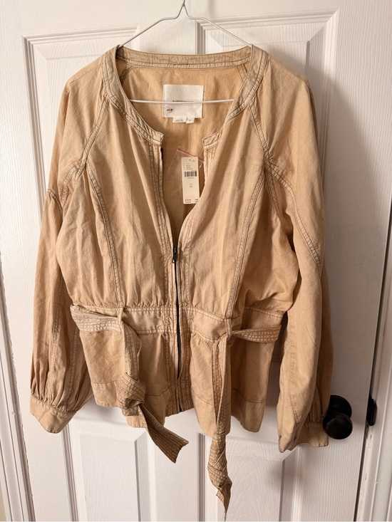 Anthropologie Jackets & Blazers - Light Tan Women's Utility Zip Jacket